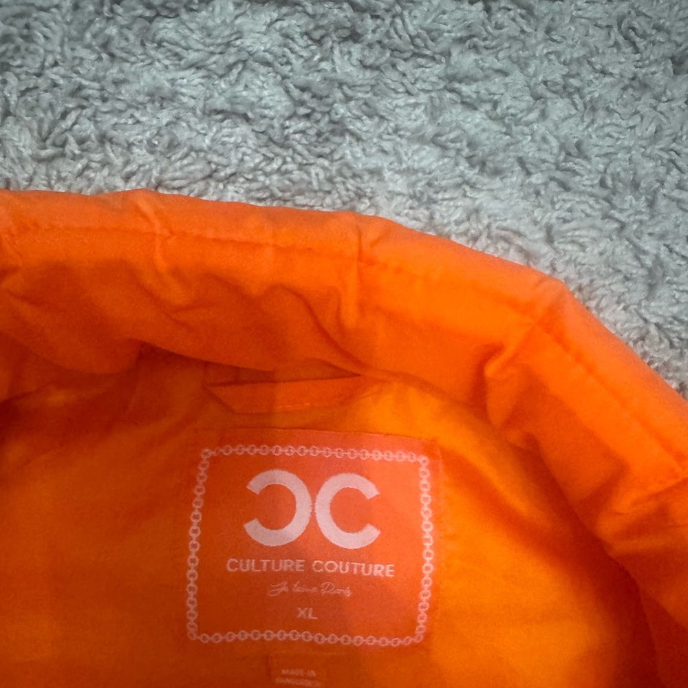 Womens Orange Puffer Jacket